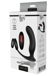Черный массажер простаты REMOTE P-PLEASER - Dream Toys - в Домодедово купить с доставкой