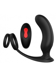 Черный массажер простаты REMOTE P-PLEASER - Dream Toys - в Домодедово купить с доставкой
