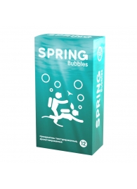 Презервативы SPRING BUBBLES с пупырышками - 12 шт. - SPRING - купить с доставкой в Домодедово