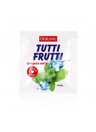 Пробник гель-смазки Tutti-frutti со вкусом мяты - 4 гр. - Биоритм - купить с доставкой в Домодедово