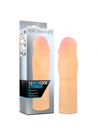 Телесная насадка-удлинитель на пенис PERFORMANCE 1.5INCH COCK XTENDER - 16 см. - Blush Novelties - в Домодедово купить с доставкой