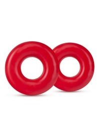 Набор из 2 красных эрекционных колец DONUT RINGS OVERSIZED - Blush Novelties - в Домодедово купить с доставкой