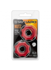 Набор из 2 красных фигурных эрекционных колец NUTZ - Blush Novelties - в Домодедово купить с доставкой