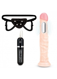 Регулируемые трусики с вибрирующей насадкой - 21 см. - Lux Fetish - купить с доставкой в Домодедово