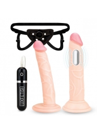 Регулируемые трусики с 2 насадками - 16 и 15 см. - Lux Fetish - купить с доставкой в Домодедово