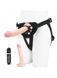 Регулируемые трусики с 2 насадками - 16 и 15 см. - Lux Fetish - купить с доставкой в Домодедово