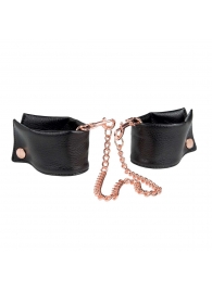 Черные мягкие наручники Entice French Cuffs с цепью - California Exotic Novelties - купить с доставкой в Домодедово
