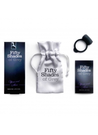 Темно-серое эрекционное кольцо Vibrating Love Ring с вибрацией - Fifty Shades of Grey - в Домодедово купить с доставкой