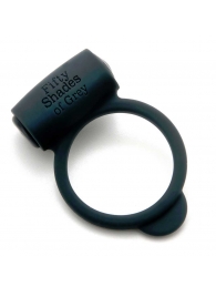 Темно-серое эрекционное кольцо Vibrating Love Ring с вибрацией - Fifty Shades of Grey - в Домодедово купить с доставкой