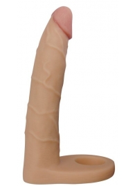 Телесная насадка-фаллоимитатор для двойного проникновения - 17 см. - Lovetoy - купить с доставкой в Домодедово