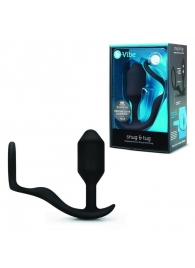 Черное эрекционное кольцо с анальным плагом Snug   Tug - b-Vibe - в Домодедово купить с доставкой