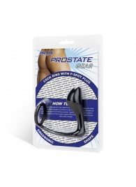 Стимулятор простаты с фиксацией эрекционным кольцом Prostate Gear - BlueLine - в Домодедово купить с доставкой