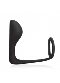 Стимулятор простаты с фиксацией эрекционным кольцом Prostate Gear - BlueLine - в Домодедово купить с доставкой