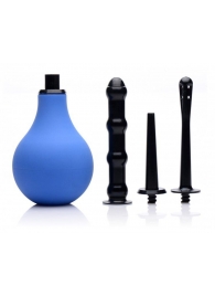 Анальный душ с 3 насадками Premium One-way Valve Anal Douche Set - XR Brands - купить с доставкой в Домодедово