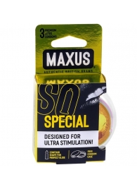 Презервативы с точками и рёбрами в пластиковом кейсе MAXUS Special - 3 шт. - Maxus - купить с доставкой в Домодедово
