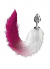 Серебристая анальная пробка с розовым хвостом Galaxy - Lola Games - купить с доставкой в Домодедово