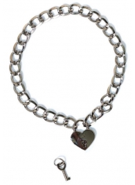 Серебристый ошейник Embrace с ключиком - Lola Games - купить с доставкой в Домодедово