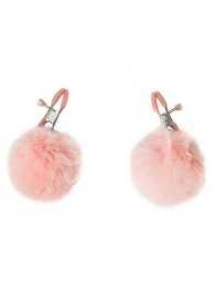 Зажимы на соски Angelic с розовыми меховыми шариками - Lola Games - купить с доставкой в Домодедово