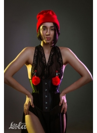 Зажимы на соски Angelic с красными меховыми шариками - Lola Games - купить с доставкой в Домодедово