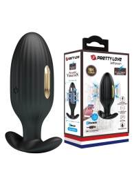 Черная анальная вибропробка с электростимуляцией Jefferson - 9,2 см. - Baile - купить с доставкой в Домодедово