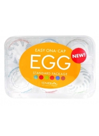 Набор из 6 мастурбаторов Tenga EGG Easy Beat с различным рельефом - Tenga - в Домодедово купить с доставкой