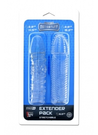 Комплект из 2 прозрачных насадок на пенис PENIS EXTENDER PACK - Dream Toys - в Домодедово купить с доставкой