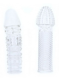 Комплект из 2 прозрачных насадок на пенис PENIS EXTENDER PACK - Dream Toys - в Домодедово купить с доставкой