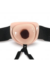 Телесный полый страпон Dr. Skin 6 Inch Hollow Strap On - 15,2 см. - Blush Novelties - купить с доставкой в Домодедово
