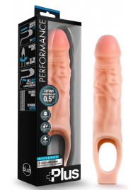 Телесный реалистичный фаллоудлинитель 9 Inch Silicone Cock Sheath Penis Extender - 22,86 см. - Blush Novelties - в Домодедово купить с доставкой