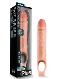 Телесный реалистичный фаллоудлинитель 10 Inch Silicone Cock Sheath Penis Extender - 25,4 см. - Blush Novelties - в Домодедово купить с доставкой