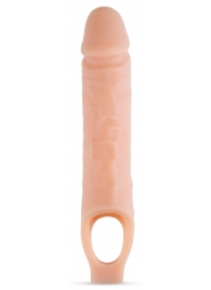 Телесный реалистичный фаллоудлинитель 10 Inch Silicone Cock Sheath Penis Extender - 25,4 см. - Blush Novelties - в Домодедово купить с доставкой