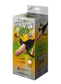 Пояс-трусики с 2 насадками Exotic-Sara - 16,5 см. - LOVETOY (А-Полимер) - купить с доставкой в Домодедово