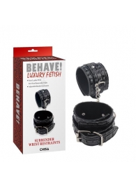 Черные наручники Surrender Wrist Restraints - Chisa - купить с доставкой в Домодедово