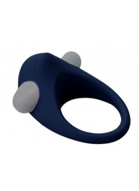 Гладкое синее эрекционное виброкольцо STIMU RING - Dream Toys - в Домодедово купить с доставкой