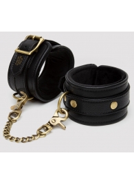 Черные оковы на ноги Bound to You Faux Leather Ankle Cuffs - Fifty Shades of Grey - купить с доставкой в Домодедово