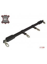 Черная металлическая распорка с кожаными ремешками и карабинами - 65 см. - Sitabella - купить с доставкой в Домодедово