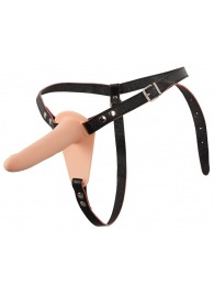 Телесный поясной страпон с вибрацией Vibrating Strap-On - 15,7 см. - Orion - купить с доставкой в Домодедово