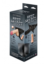 Черный пояс для женщин BEST SELECT с 3 насадками - LOVETOY (А-Полимер) - купить с доставкой в Домодедово