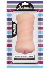 Телесный мастурбатор-вагина X-Basic Pocket Pussy без вибрации - Lovetoy - в Домодедово купить с доставкой