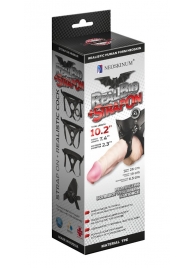 Гигантский фаллоимитатор на присоске в комплекте с трусиками - 26 см. - LOVETOY (А-Полимер) - купить с доставкой в Домодедово