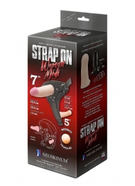 Реалистичный страпон Woman Midi с вагинальной пробкой - 19 см. - LOVETOY (А-Полимер) - купить с доставкой в Домодедово