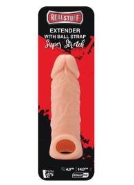 Телесная насадка EXTENDER WITH BALL STRAP 5.5 - 14 см. - Dream Toys - в Домодедово купить с доставкой