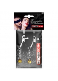 Оригинальные зажимы на соски с желтыми шариками - Notabu - купить с доставкой в Домодедово