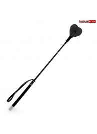 Черный стек с наконечником-сердечком - 54 см. - Notabu - купить с доставкой в Домодедово