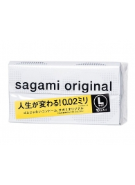 Презервативы Sagami Original 0.02 L-size увеличенного размера - 10 шт. - Sagami - купить с доставкой в Домодедово