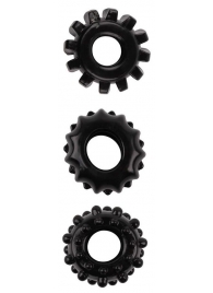 Набор из 3 черных эрекционных колец SET OF 3 COCKRINGS - Dream Toys - в Домодедово купить с доставкой