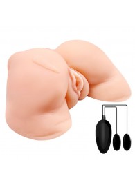 Телесная вибровагина Julie с 2 рабочими отверстиями - Baile - в Домодедово купить с доставкой