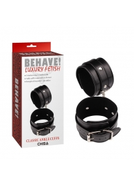 Черные оковы Classic Ankle Cuffs - Chisa - купить с доставкой в Домодедово