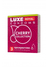 Презервативы с ароматом вишни LUXE Royal Cherry Collection - 3 шт. - Luxe - купить с доставкой в Домодедово