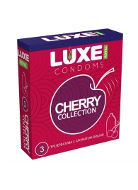 Презервативы с ароматом вишни LUXE Royal Cherry Collection - 3 шт. - Luxe - купить с доставкой в Домодедово